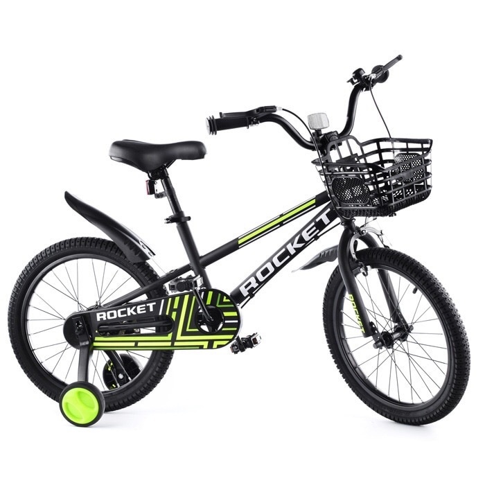 картинка Велосипед детский 2-х колесный 18" ROCKET, цвет черный, модель 2023 года от магазина Аистенок