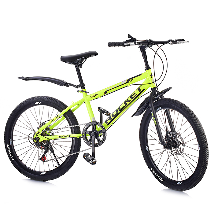 картинка Велосипед подростковый 2-х колёсный, 24" ROCKET, рама 13", 6 скоростей, дисковые тормоза( зеленый) от магазина Аистенок