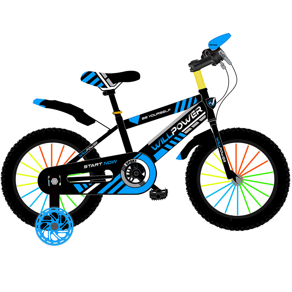 картинка Велосипед 2-х 14" WILLPOWER синий от магазина Аистенок