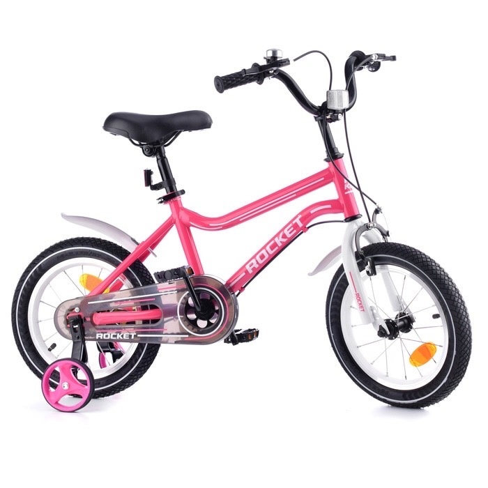 картинка Велосипед детский 2-х колесный 14" ROCKET, цвет розовый, модель 2023 года от магазина Аистенок