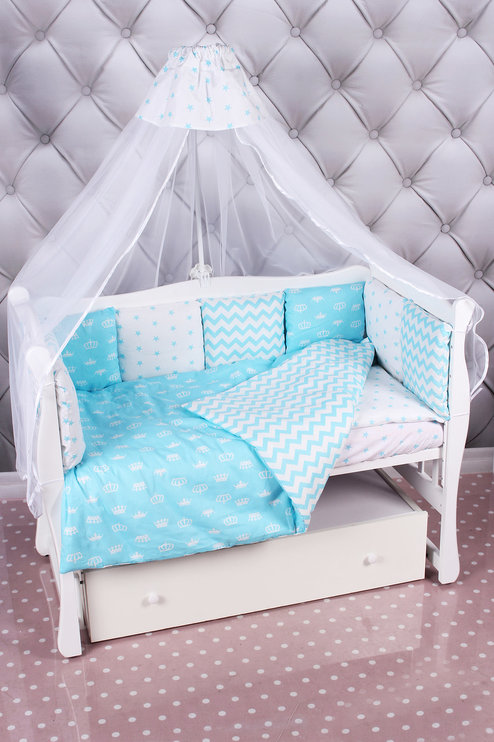 картинка Комплект в кроватку 18 предметов "ROYAL BABY" от магазина Аистенок