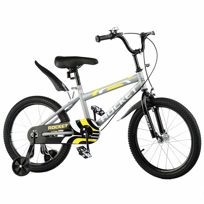 картинка Велосипед детский 2-х колесный, 18" ROCKET, цвет серый от магазина Аистенок