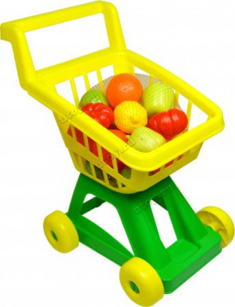 картинка Тележка для супермаркета с фруктами и овощами  от магазина Аистенок