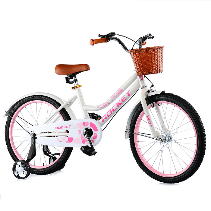 картинка Велосипед детский 2-х колесный 20" ROCKET, цвет белый/розовый от магазина Аистенок