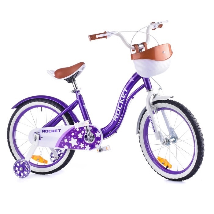 картинка Велосипед детский 2-х колесный 18" ROCKET, цвет фиолетовый, модель 2023 года от магазина Аистенок