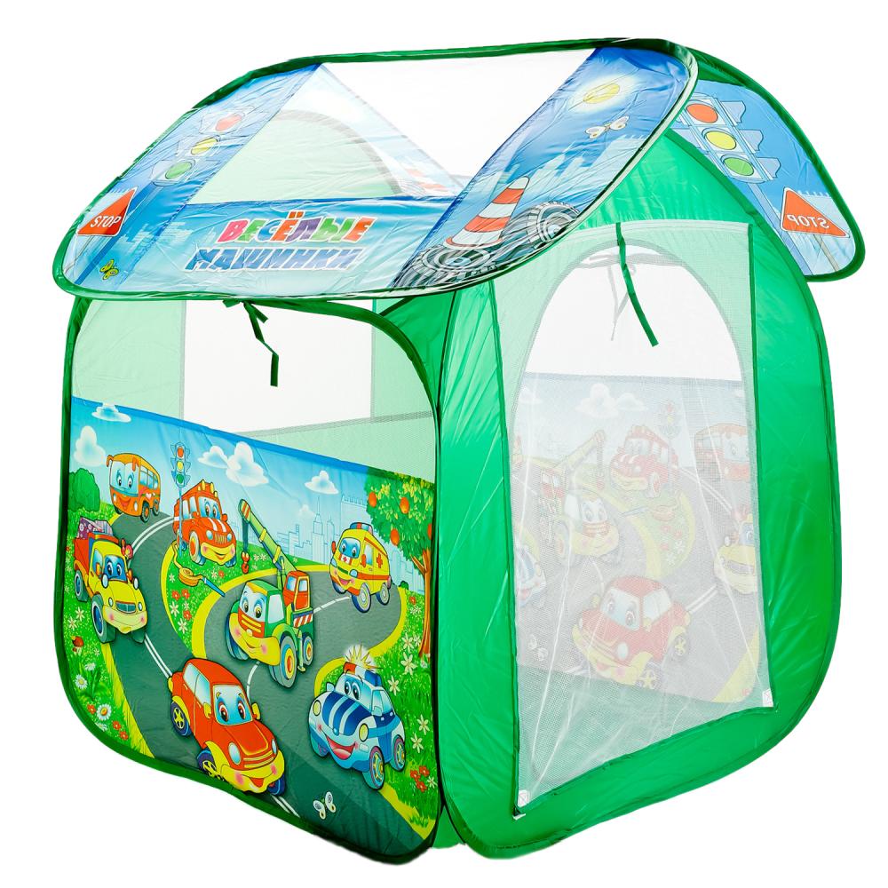 картинка Детская игровая палатка "Весёлые машинки" от магазина Аистенок