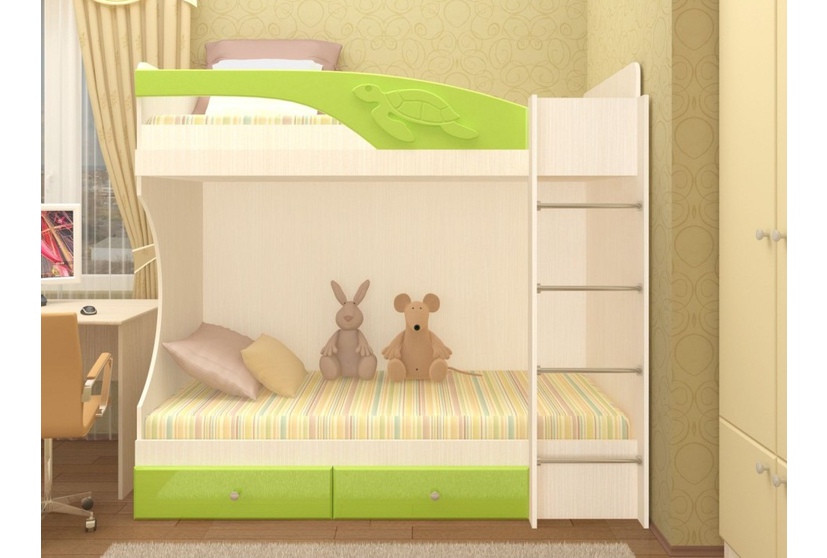 картинка Кровать"Бемби" МДФ (фасад 3D) от магазина Аистенок