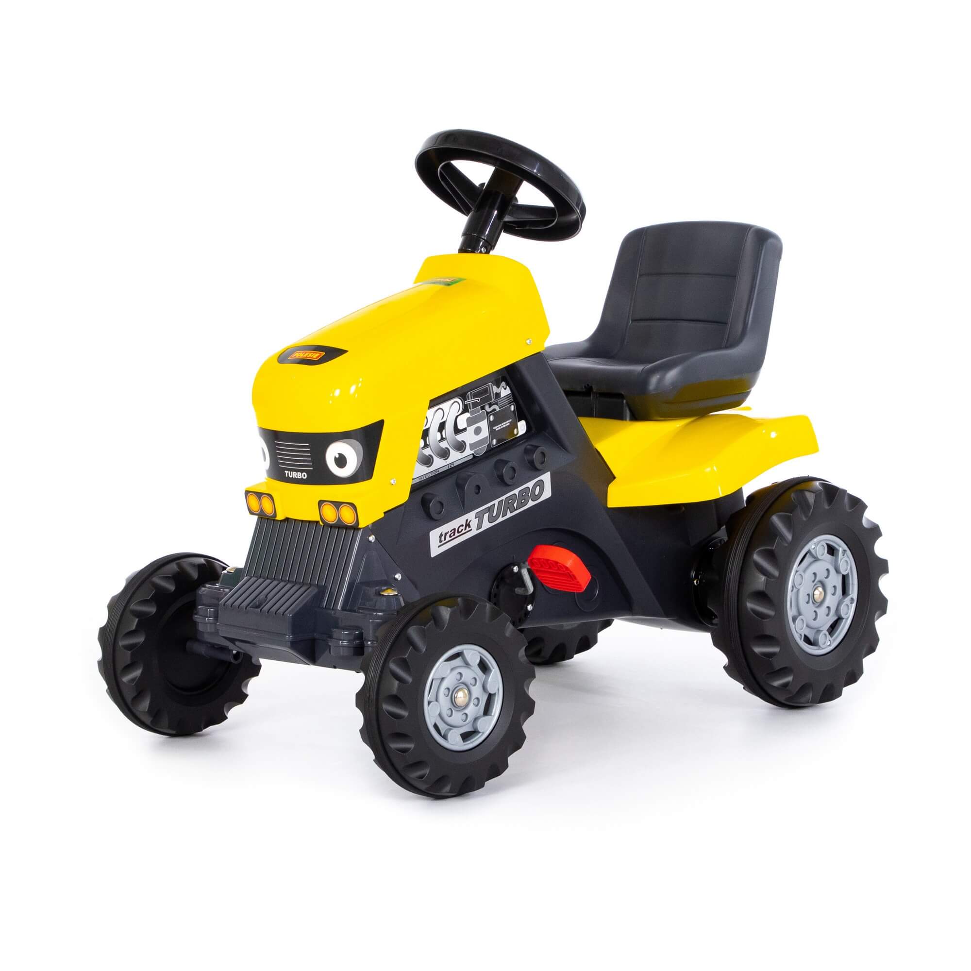 картинка Каталка-трактор с педалями "Turbo" (жёлтая) от магазина Аистенок