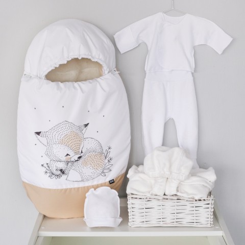 картинка Зимний комплект на выписку "Леснушки" от магазина Аистенок