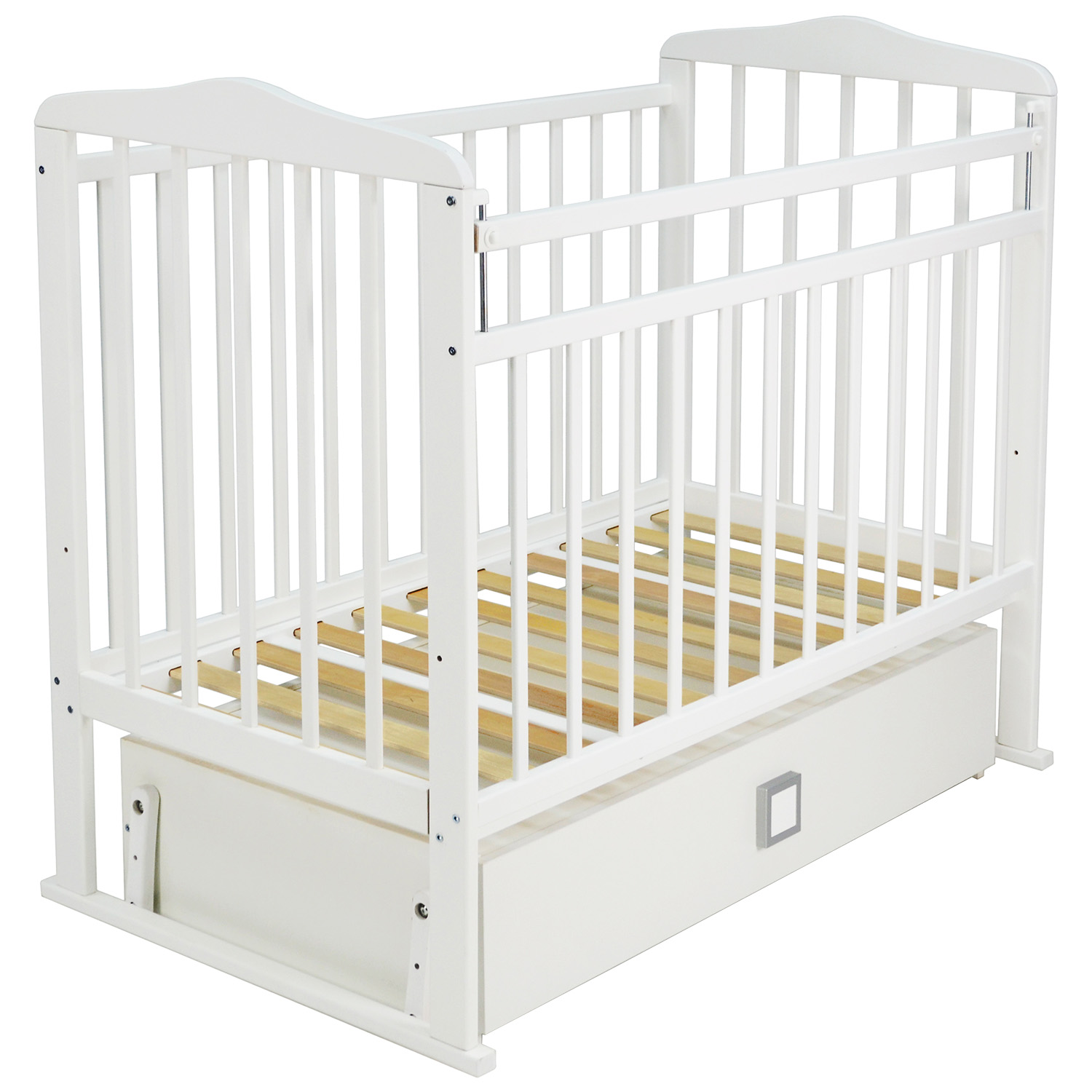 картинка Кровать Милана NEW с ящиком, опускающейся планкой и поперечным маятником от магазина Аистенок