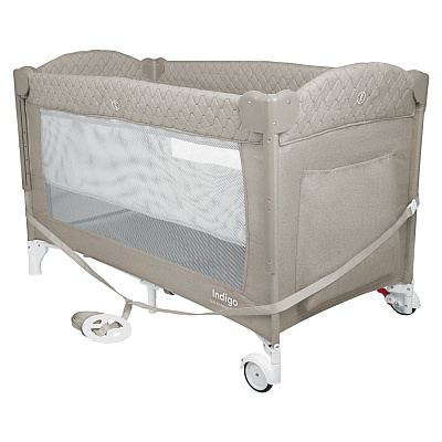 картинка Манеж-кровать Indigo Bon-Bon (2 уровня) от магазина Аистенок